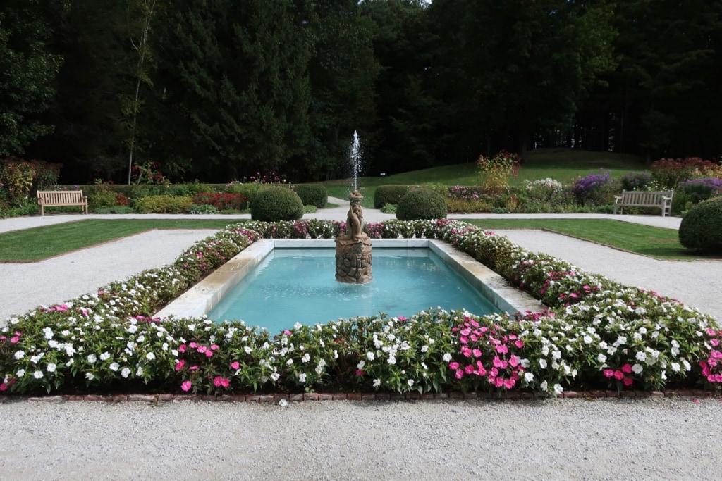 Fountain garden at The Mount Lenox MA