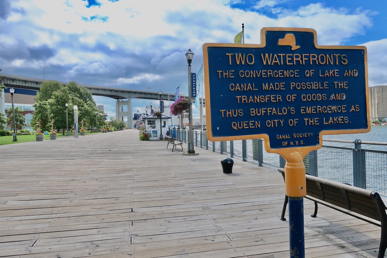 Meeting of the Great Lakes and Erie Canal in Buffalo NY