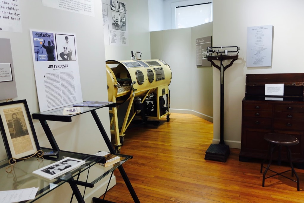 Iron Lung at Polio Exhibit Thomas Boyd Museum Wytheville VA
