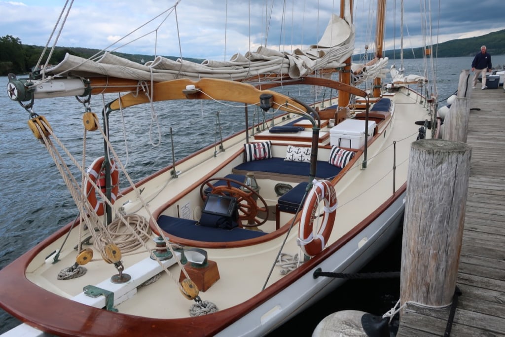 Cockpit of Schooner True Love where Crosby crooned to Grace Kelly in 1956 movie High Society