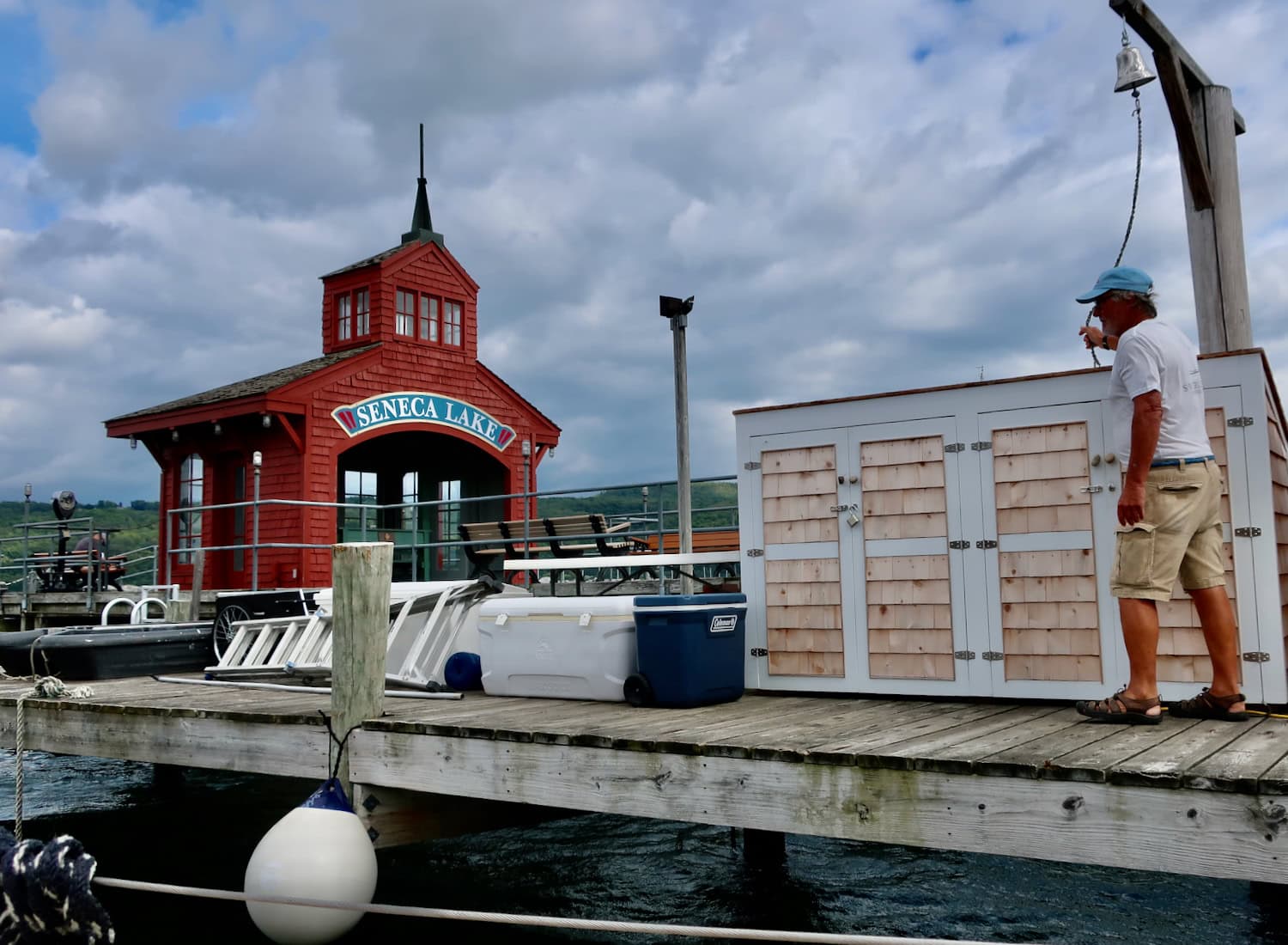 Seneca Lake pier from True Love Yacht NY