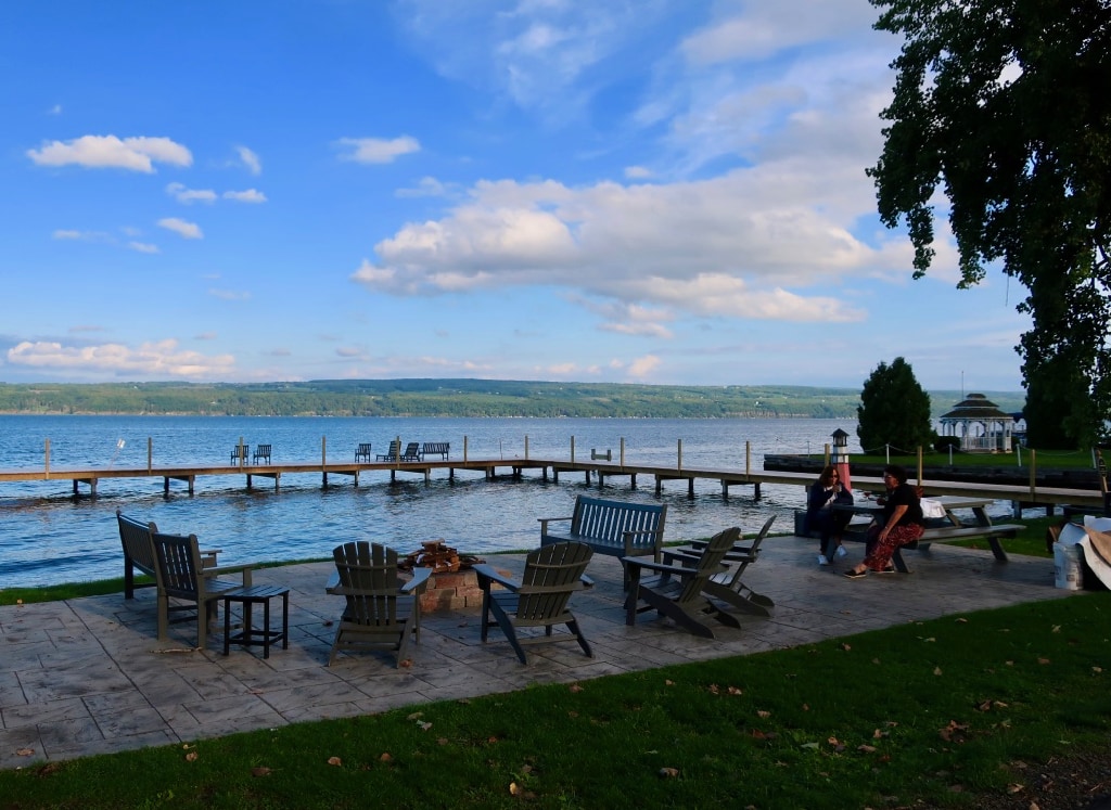 Seneca Lake from Plum Point Lodge at Sunset Himrod NY