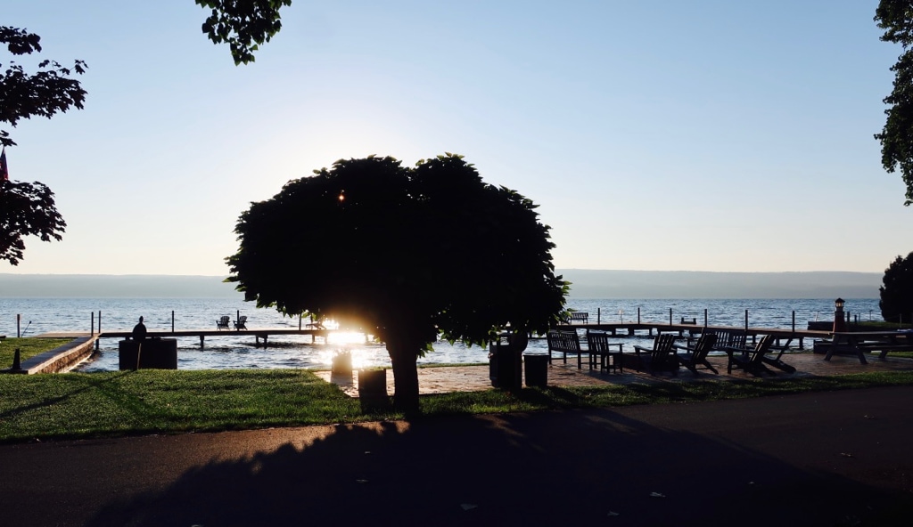 Sunrise from Plum Point Lodge on Seneca Lake NY