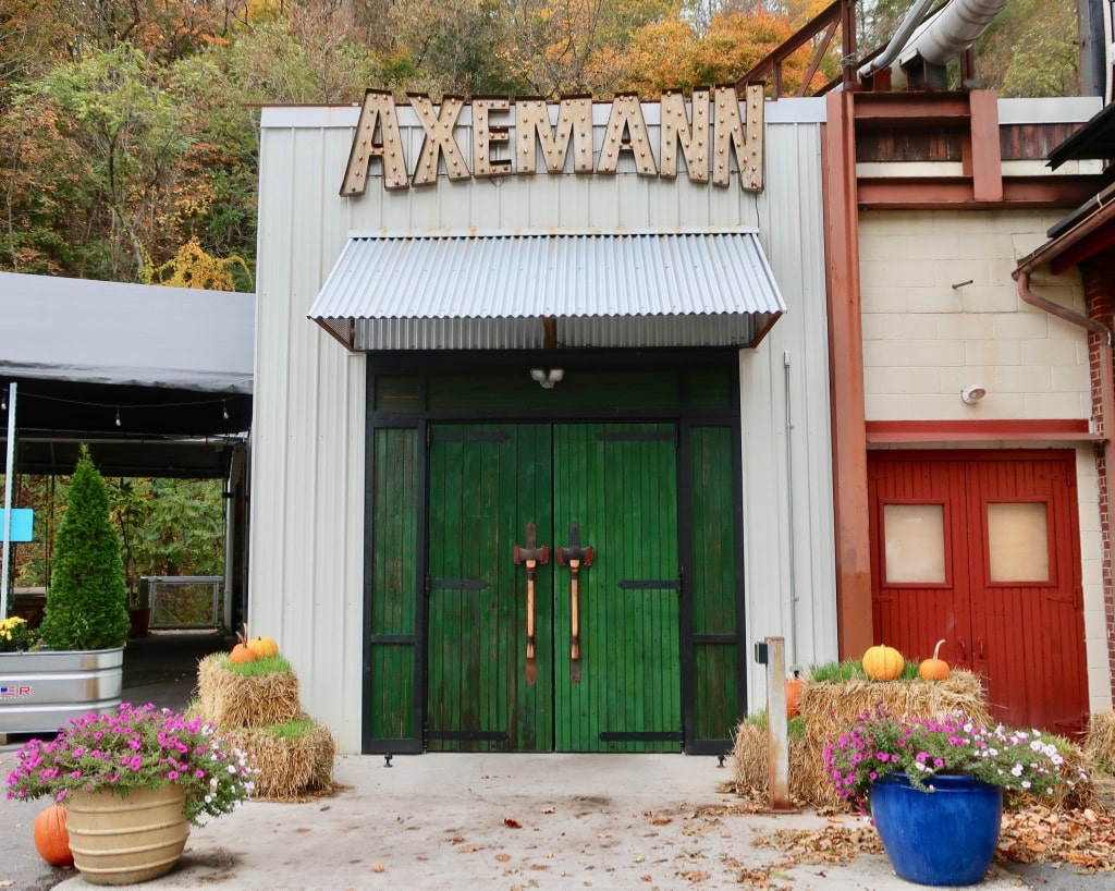 Ax handle doors at Axemann Brewery Bellefonte PA