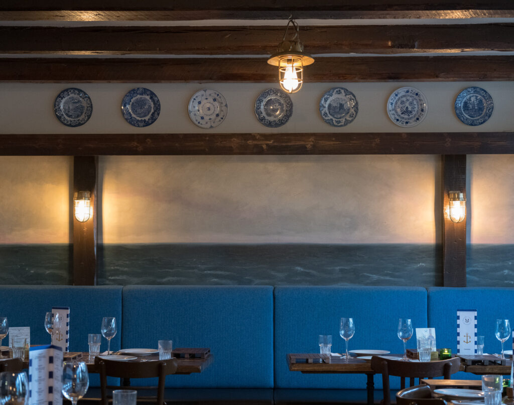 Interior view of Messinn Seafood Restaurant - Reykjavik.