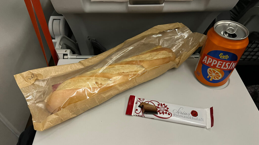 Play Air Meal Combo with baguette, soda, and chocolate.