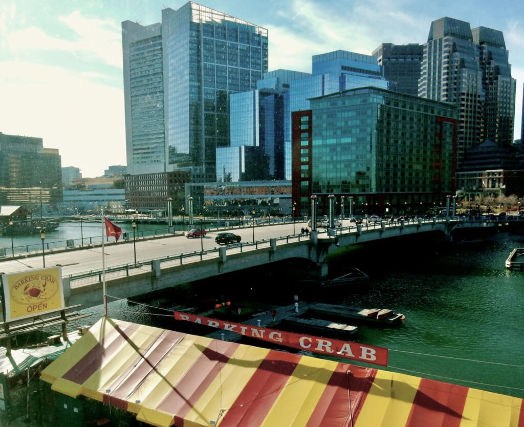 Barking Crab restaurant Boston arial view