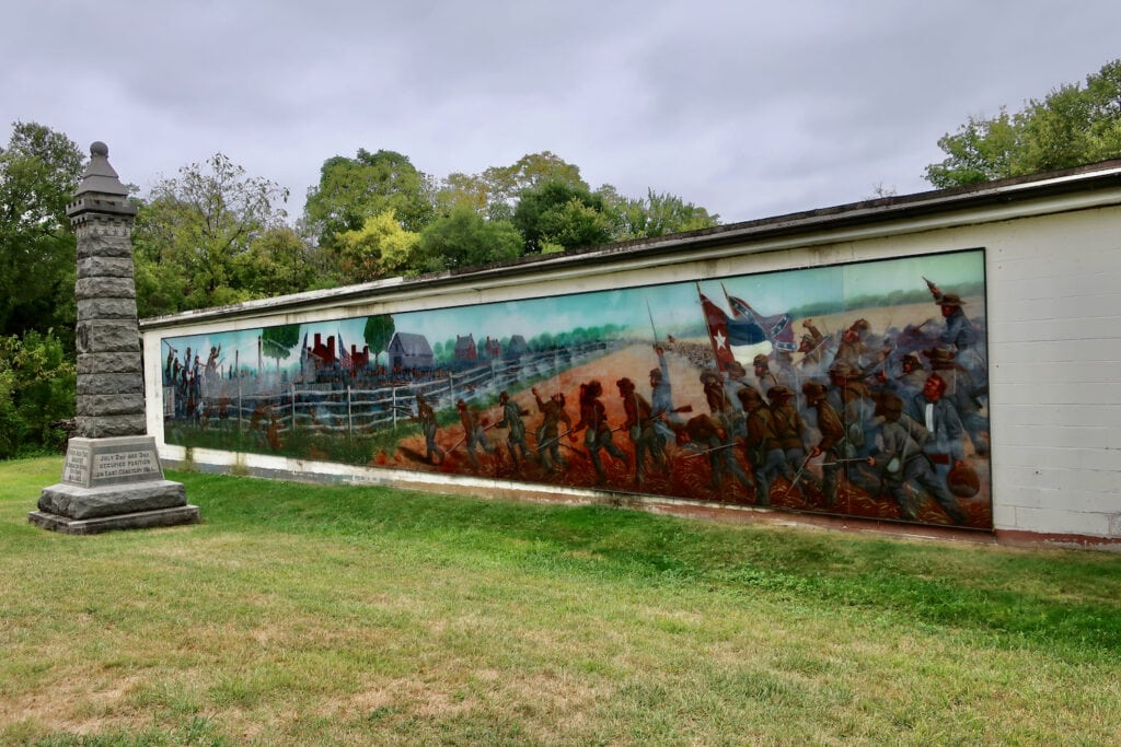 Little known Brickyard Battle of Gettysburg in a Mural on Coster St.