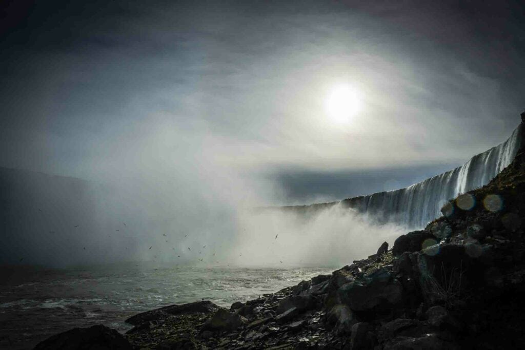 View of falls from Niagara Parks Power Station Tunnel.