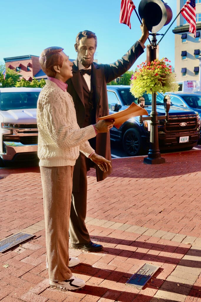 Abe Lincoln statue downtown Gettysburg