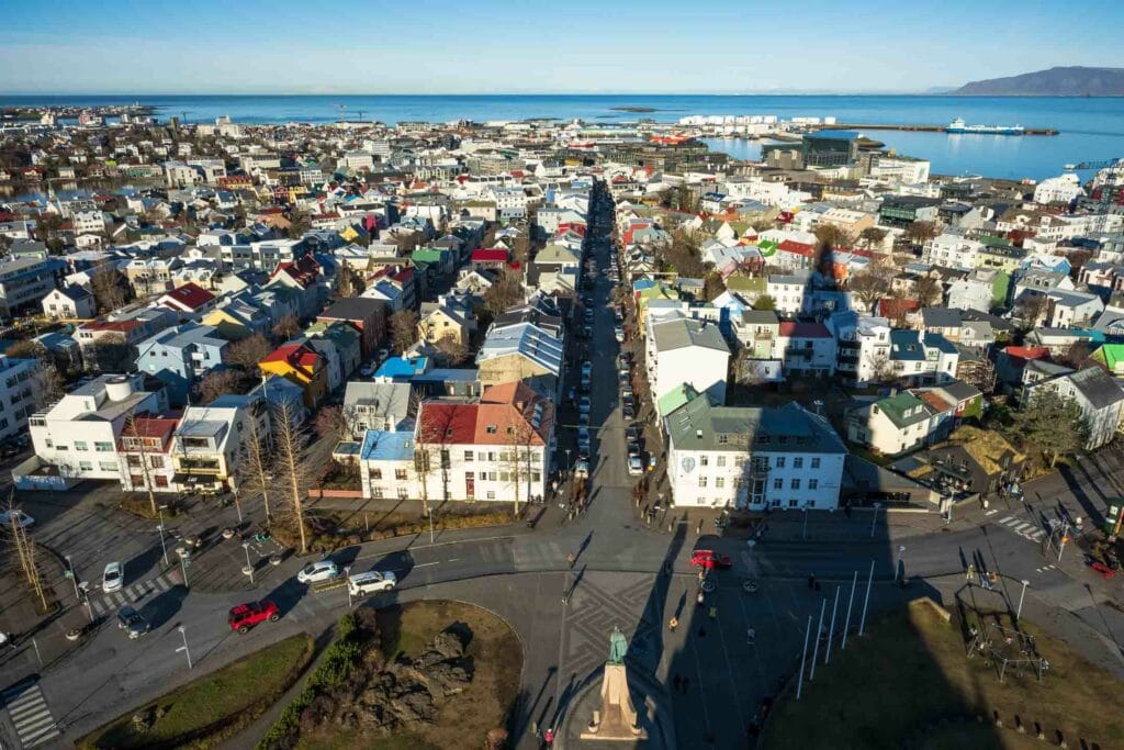 One of the best things to do in Reykjavik is to see the city view from the central church.