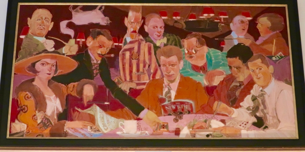 Painting of the original members of the Algonquin Round Table