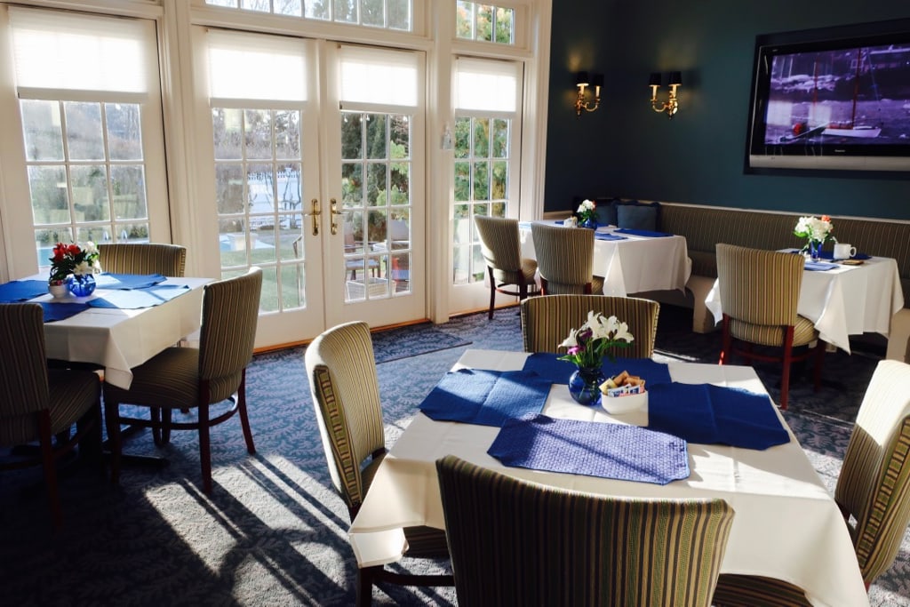 Breakfast sunroom at Harbor Light Inn Marblehead