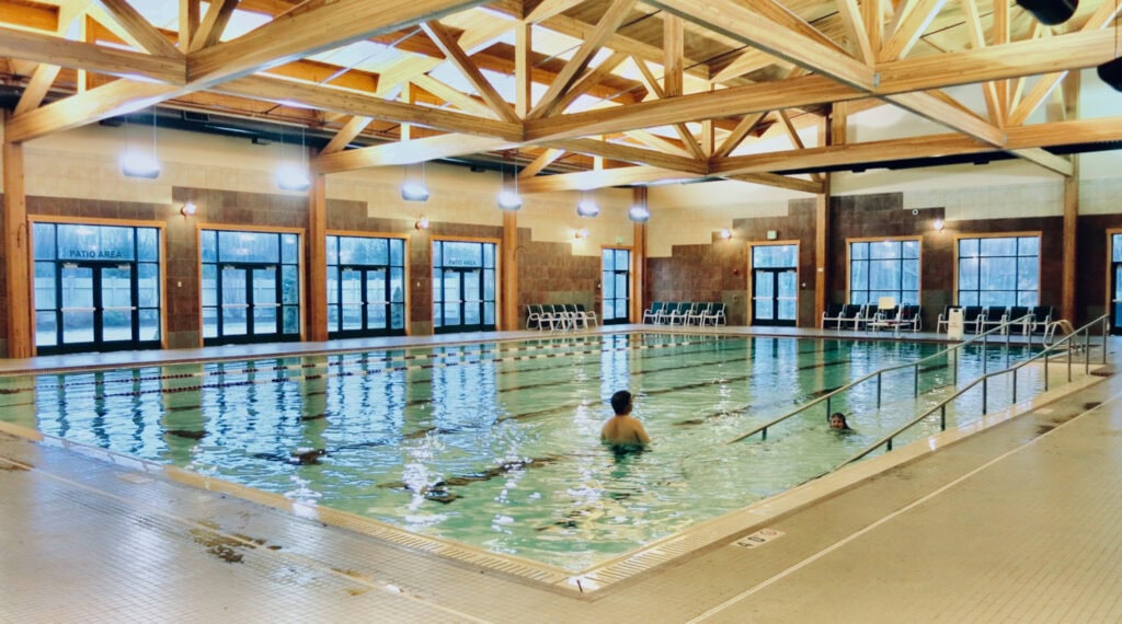 Lake Naomi Club community center pool Poconos PA