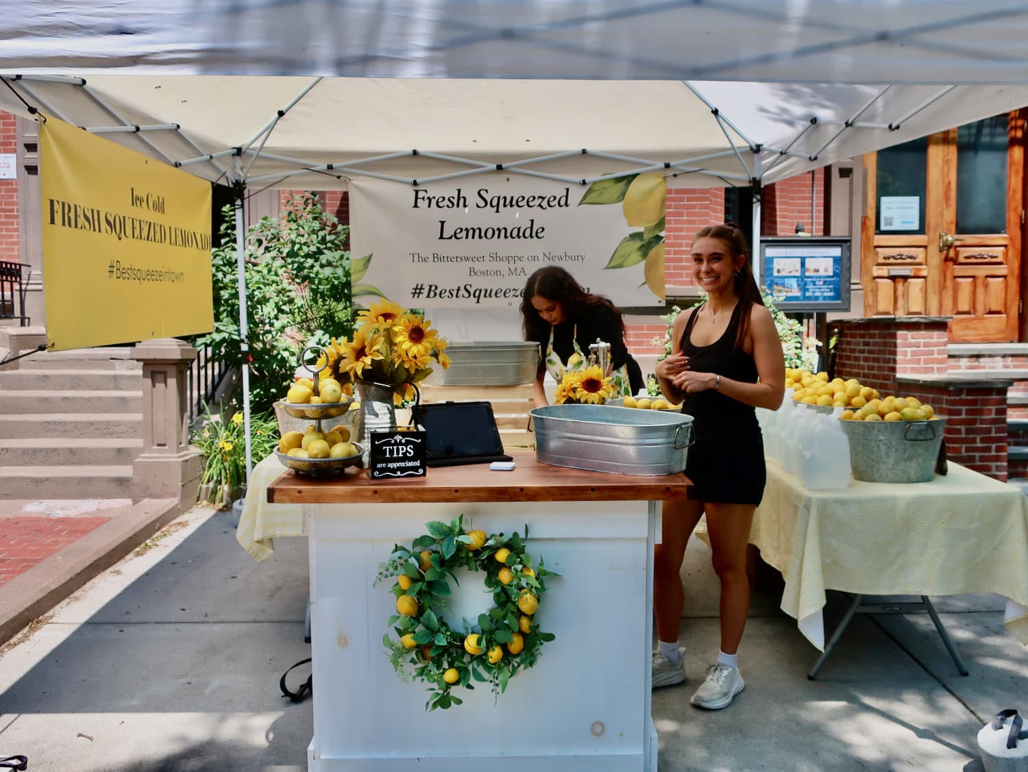 Fresh lemonade on Newbury Street Boston