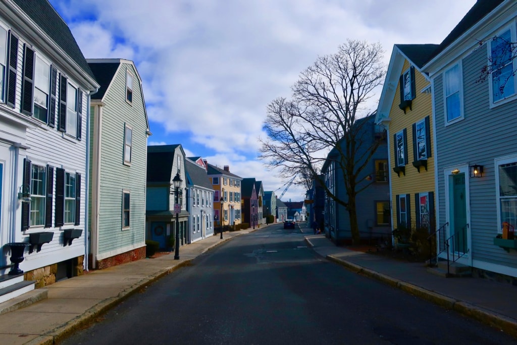 Marblehead MA historic district late afternoon