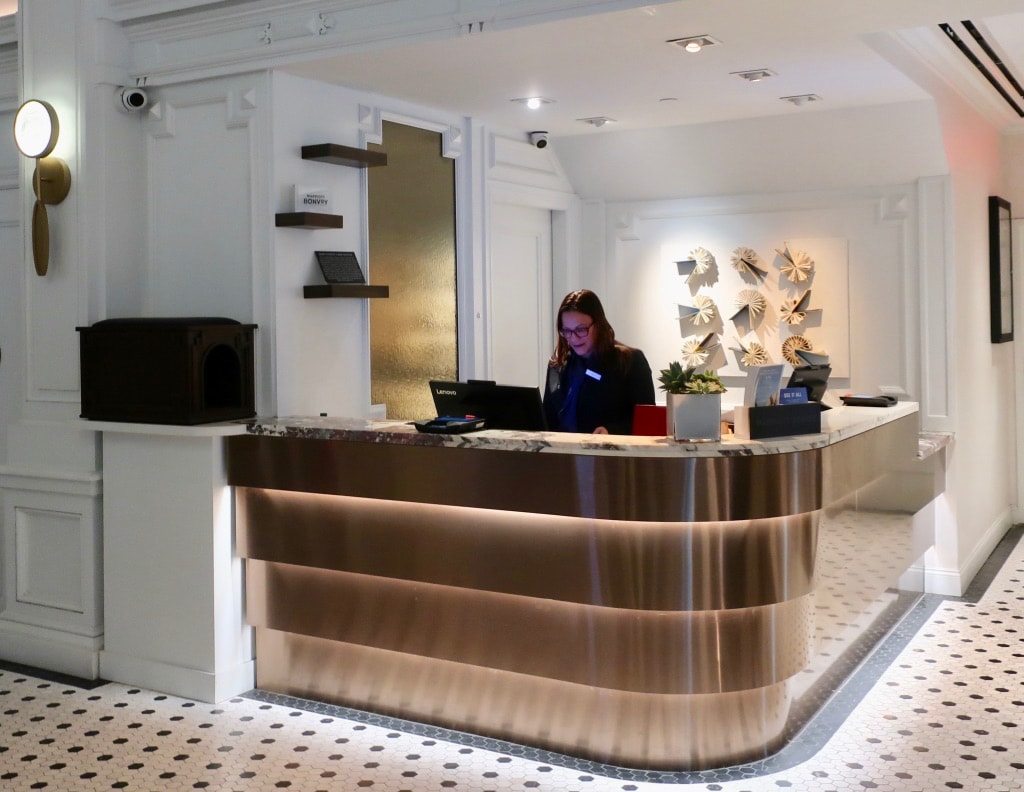 Reception desk at Algonquin Hotel Times Square NYC