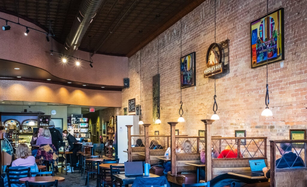 Interior of Copper Rock Coffee House in Appleton WI