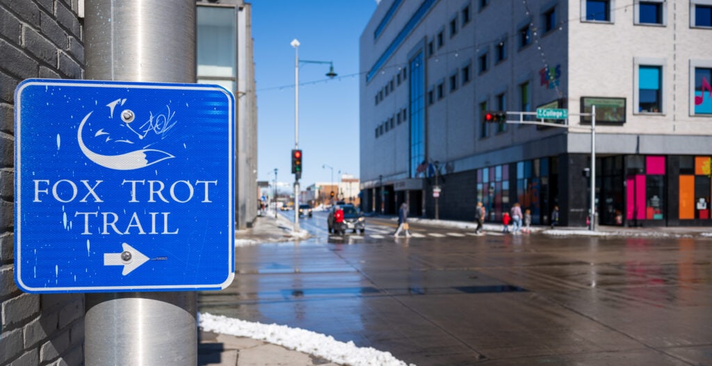 Fox Trot Trail sign