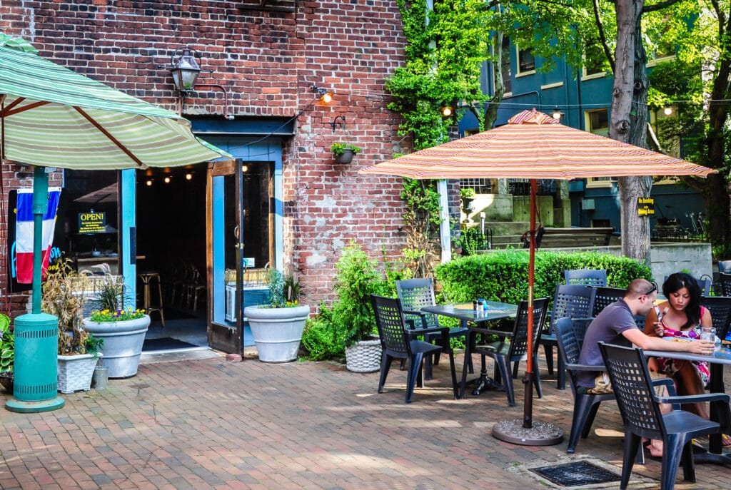 Downtown Asheville outdoor patio