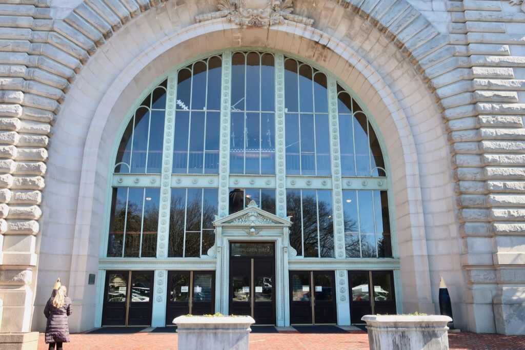 Dahlgren Hall US Naval Academy designed like a train station by architect Ernest Flagg