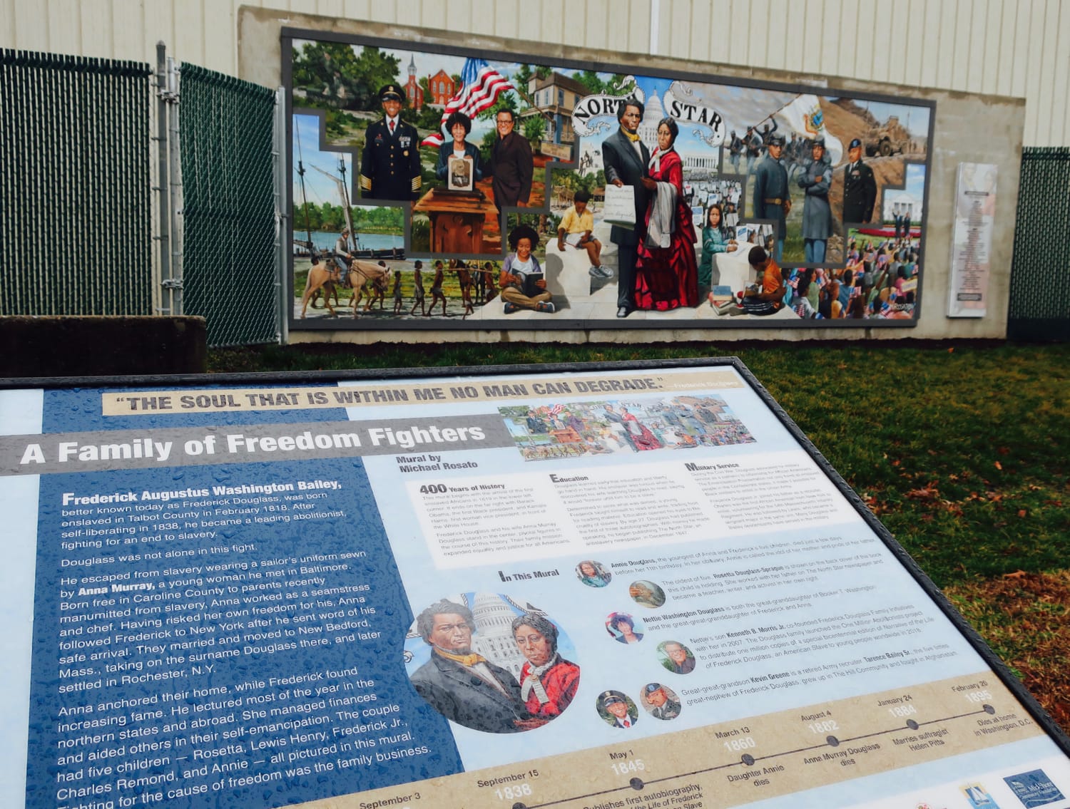 Frederick Douglass Mural and Info Panel Easton MD 