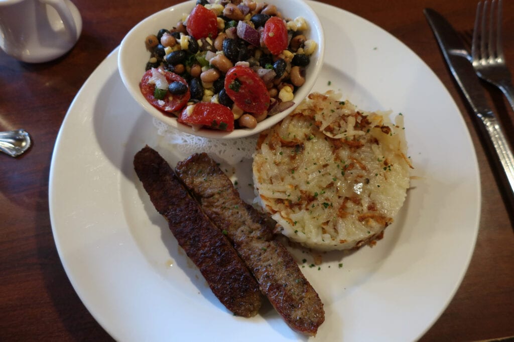 Miss Shirley's Annapolis Succotash, Homefries, Turkey Sausage Plate