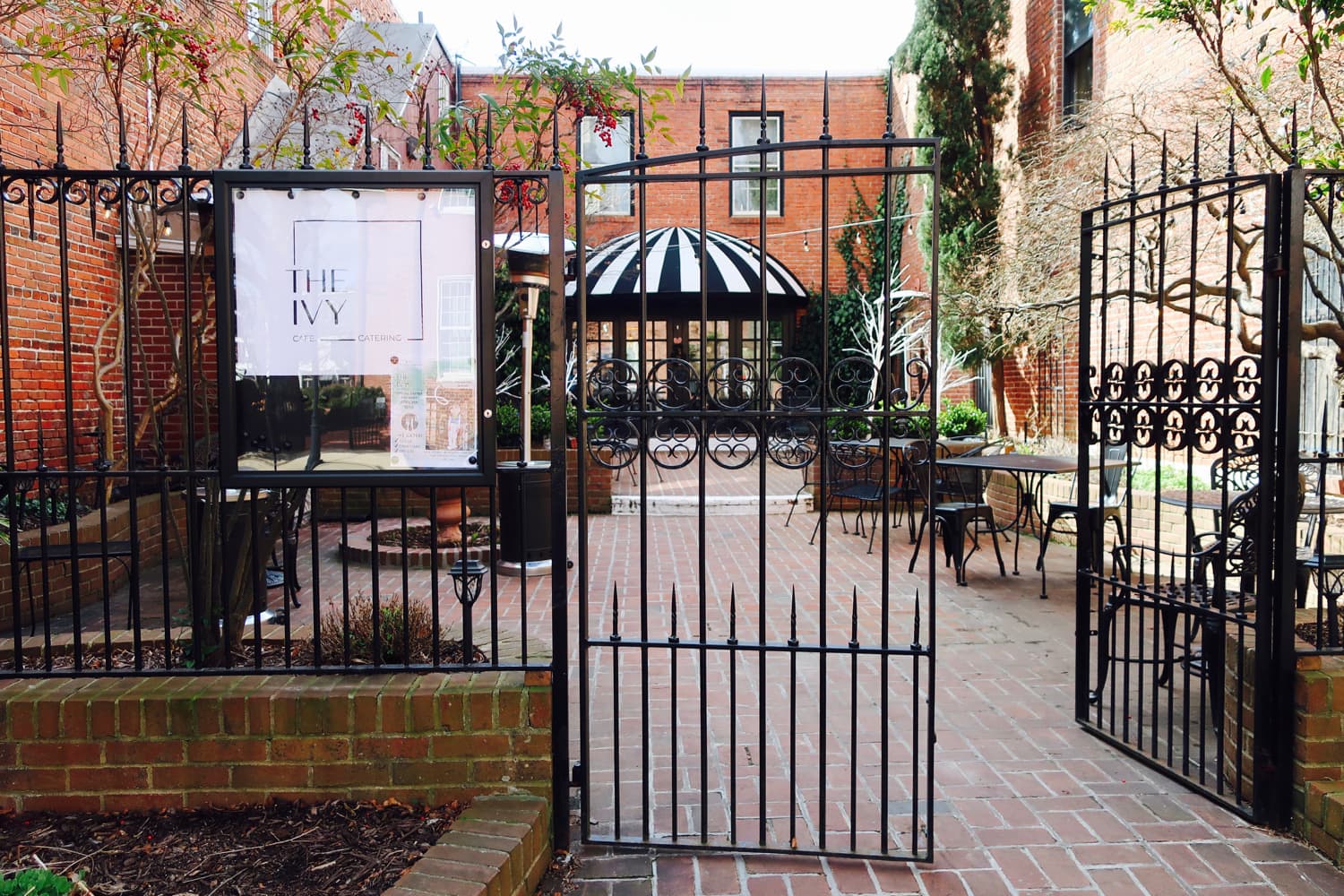 The Ivy Cafe gated entrance Easton MD