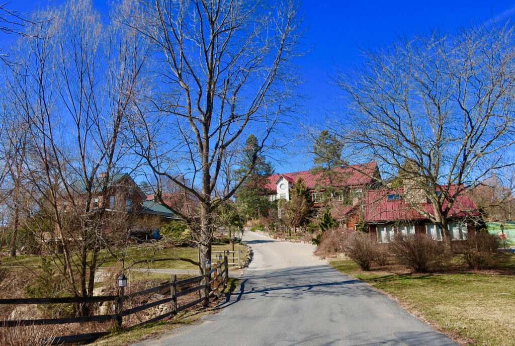 Entrance driveway of Glasbern a Historic Hotel of America in PA