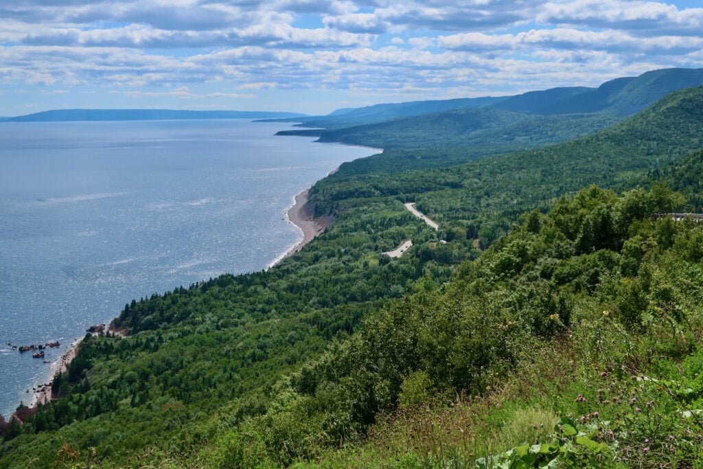 Amazing views along the Cabot Trail on Cape Breton Island Nova Scotia Canada