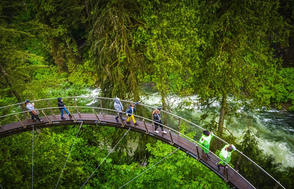 One of the bridges at Capilano Suspension Bridge