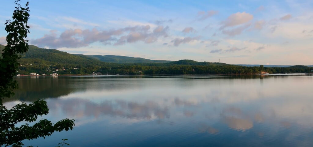 Sunset cloud reflections on Cabot Trail Cape Breton Canada