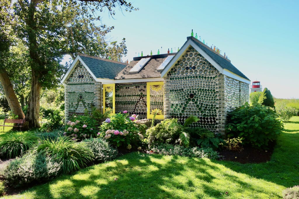 Bottle houses exterior shot Prince Edward Island Canada