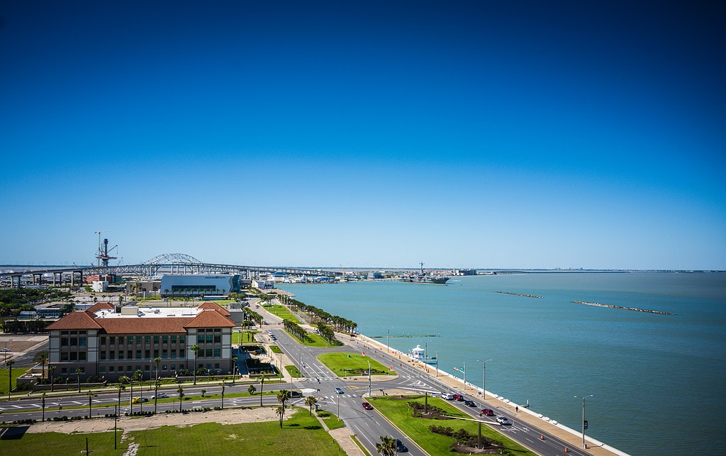 Corpus Christi Bay View from Omni Corpus Christi Guest Room