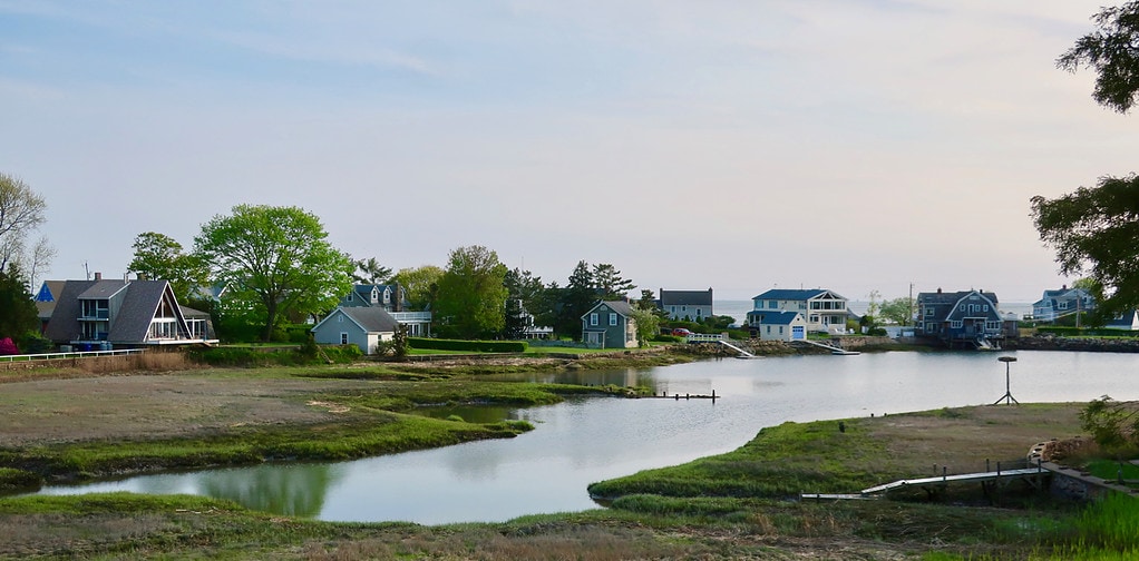 Guilford CT Cove at sunset