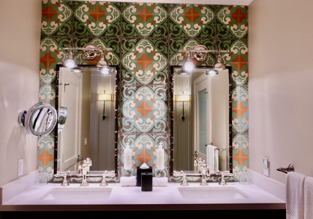 Spanish Tile Bathroom at Ranch at Laguna Beach