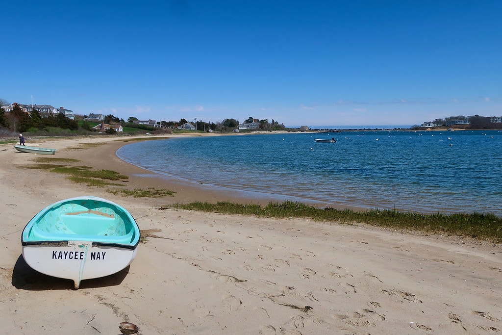 Stage Harbor Beach (private in summer) Chatham MA