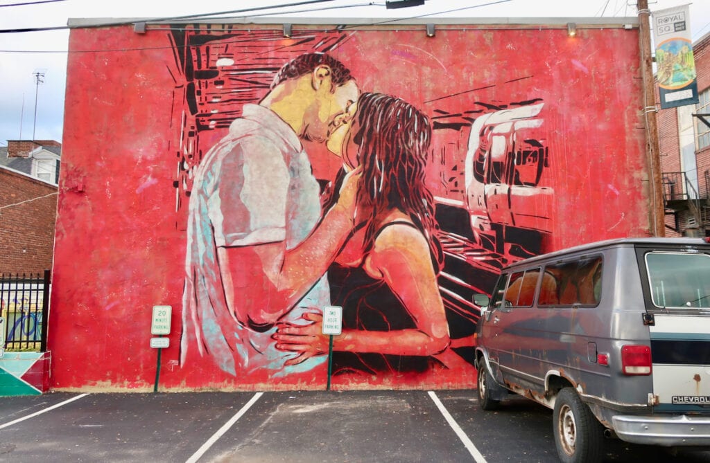 Downtown York PA Mural - The Kiss