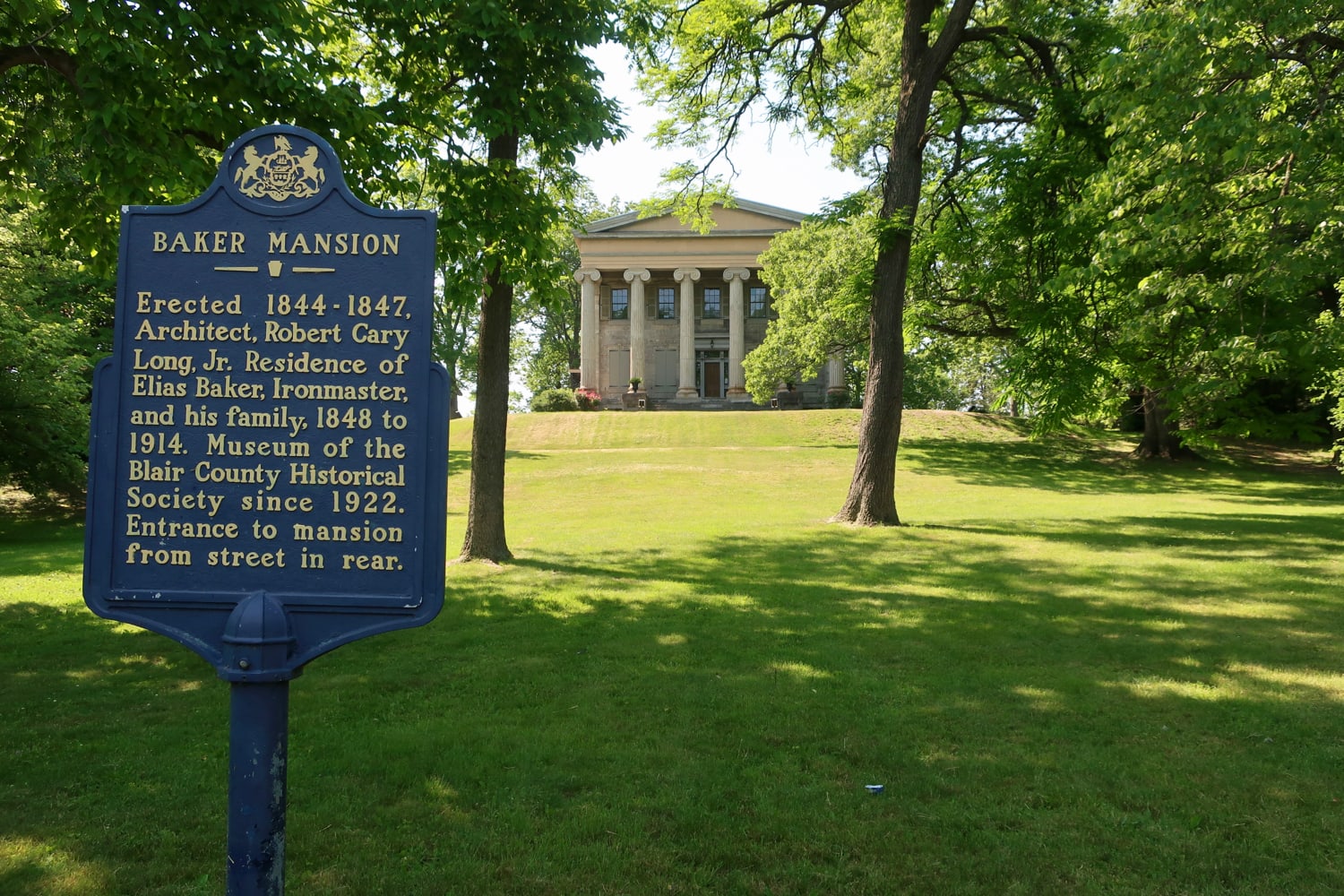 Baker Mansion exterior Altoona PA