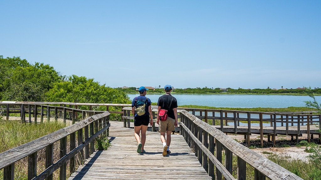 boardwalk trail at the Packery Channel Nature Park 