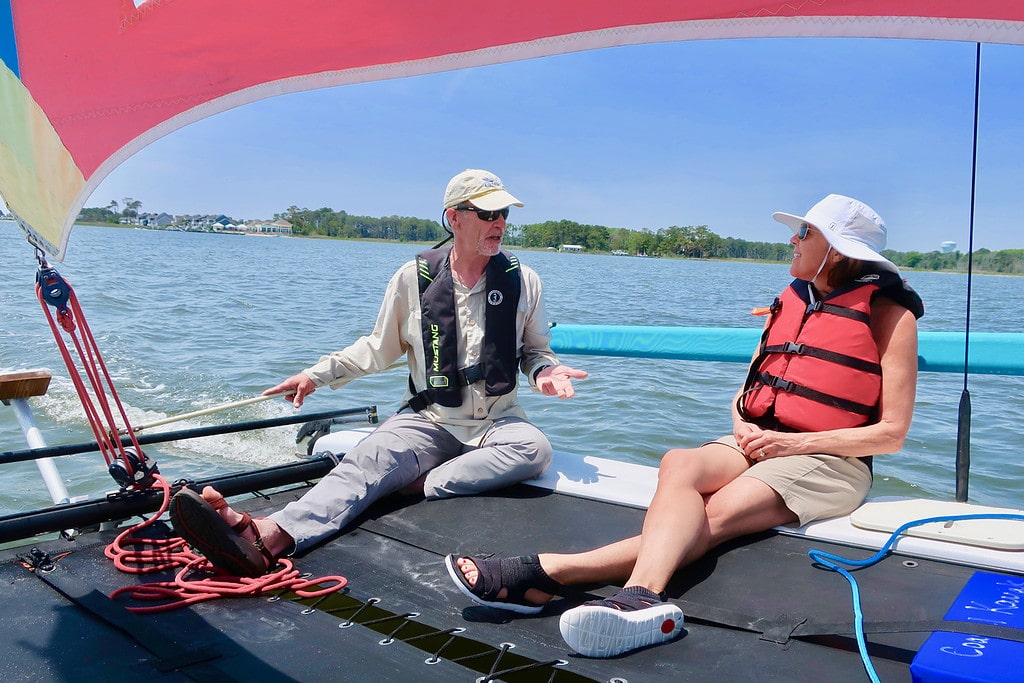 Sailing with Coastal Kayak owner, Mitch Mitchel Fenwick Island DE