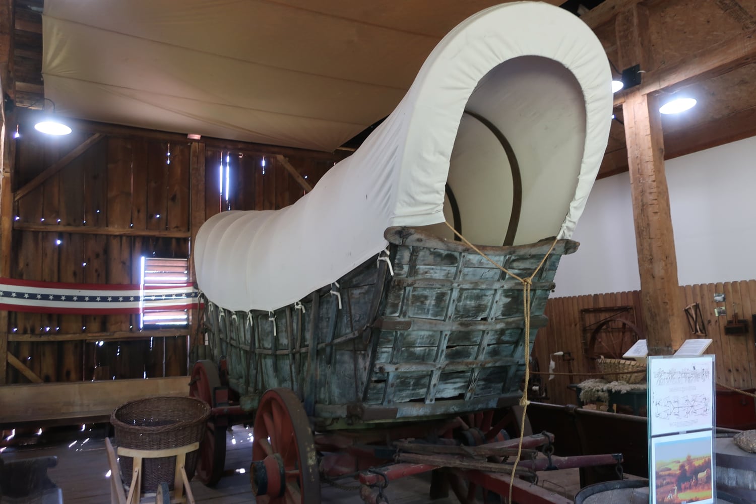 Conestoga Freight Wagon in Bank Barn at Fort Roberdeau PA