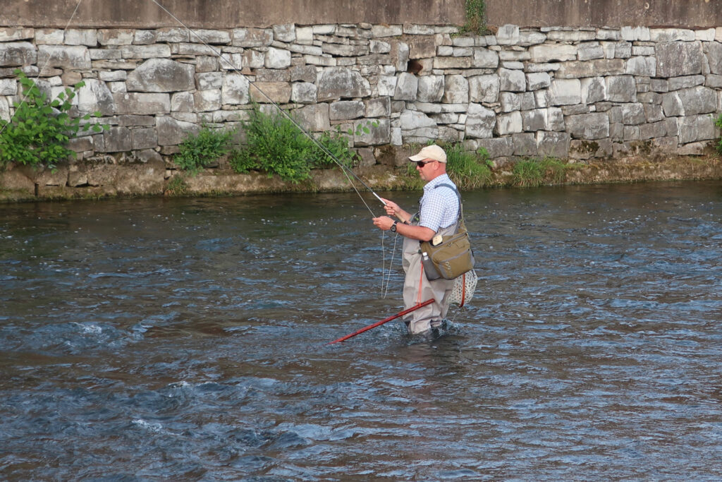 Flyfishing in Spring Creek, Bellefonte PA