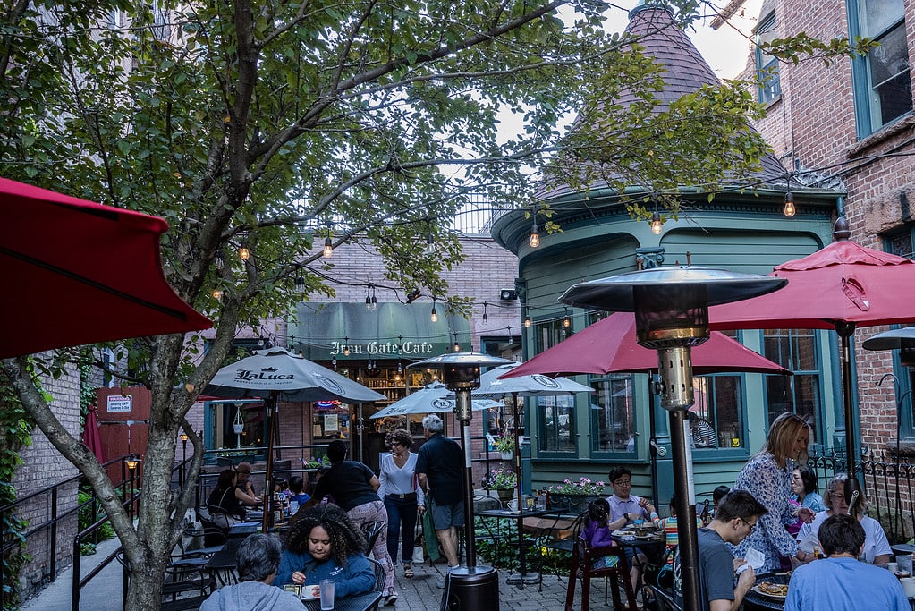 Al fresco dining at the Iron Gate Cafe