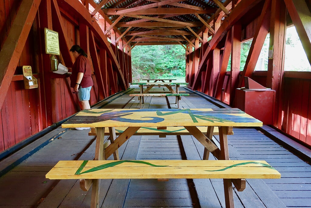 Inside Josiah Hess Covered Bridge Central PA