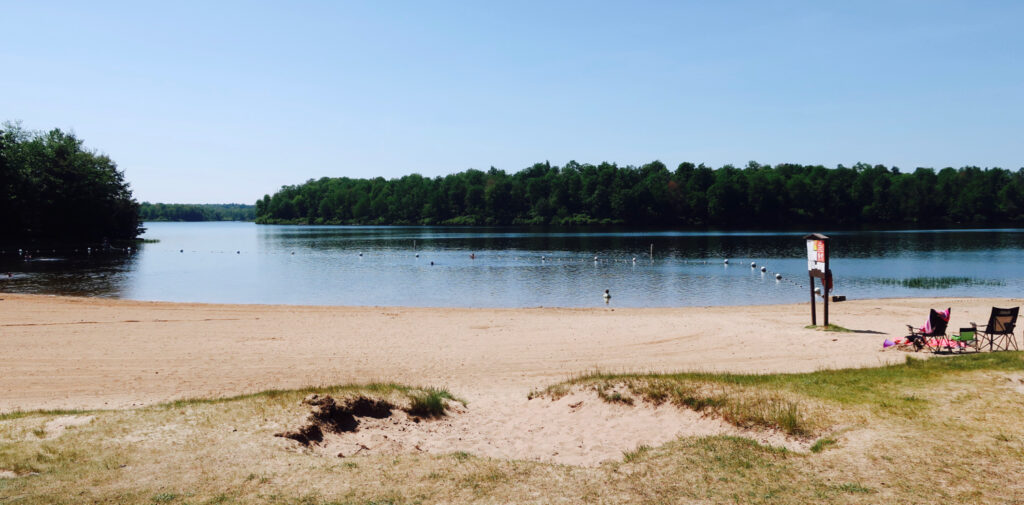 Lake Jean Beach at top of Ricketts Glen SP PA