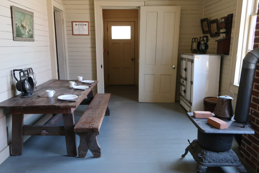 Mess room at the Indian River Life Saving Station Museum Delaware Shore