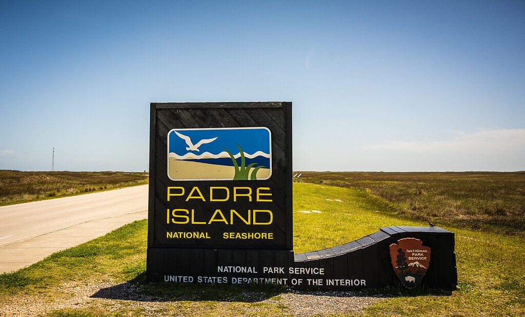 Padre Island National Seashore sign