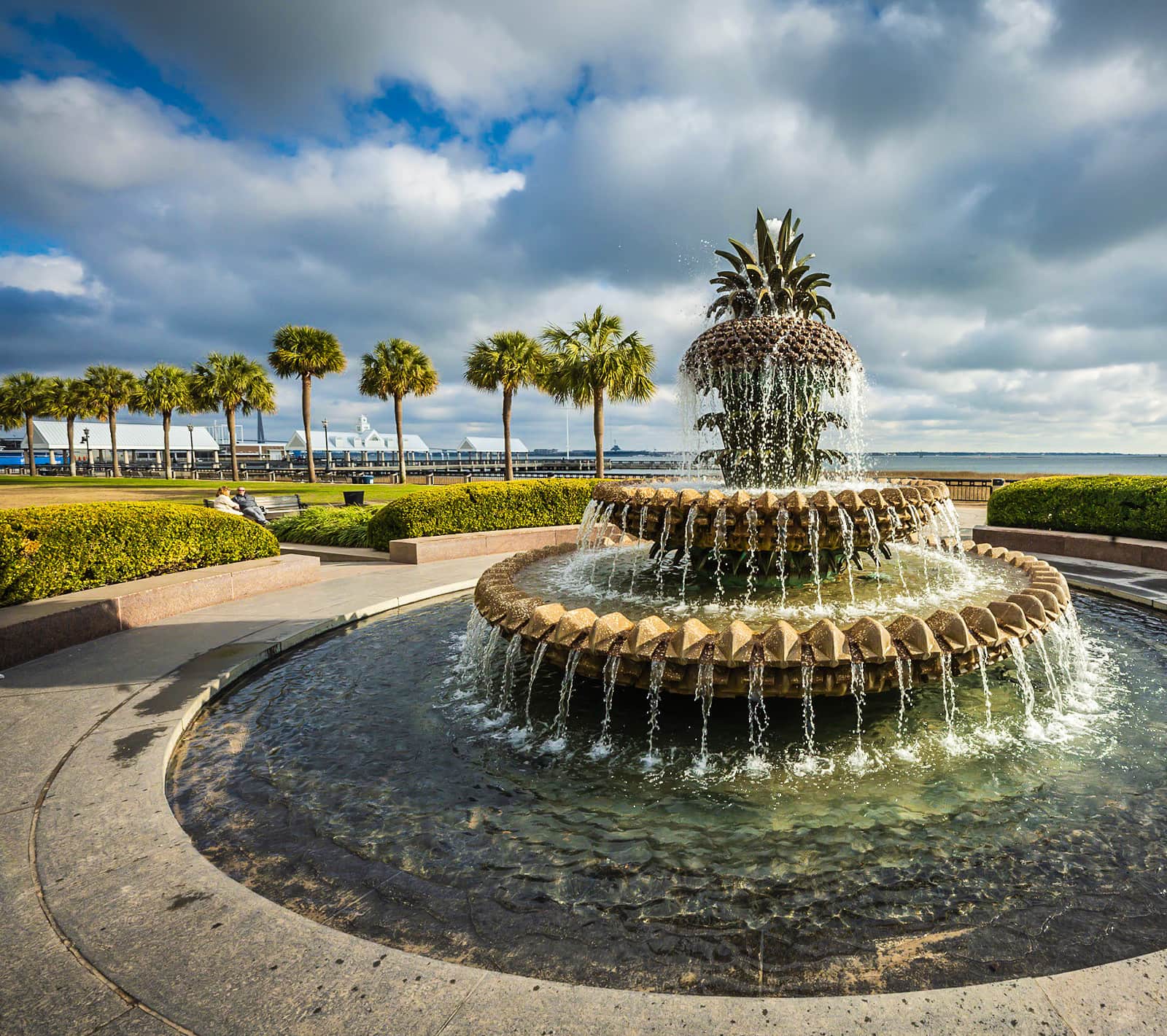 Pineapple Fountain in Downtown Charleston