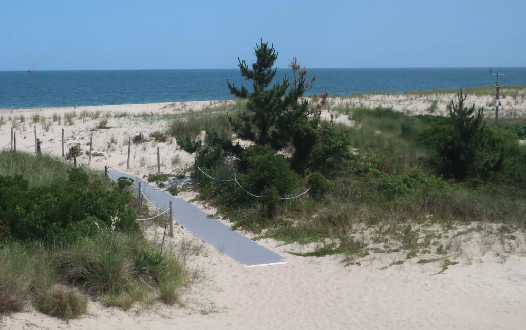 Beach view from the cupola at the Life Saving Station Museum